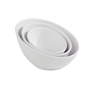 Skośna miska z białej melaminy o średnicy 10 cm | APS, Zen