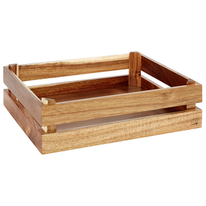 Drewniana skrzynka 1/2 GN 35 x 29 cm, akacja | APS, Superbox GN 1/2