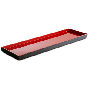 Czerwono-czarna taca z rantem 2/4 GN 53 x 16,2 cm | APS, Asia Plus