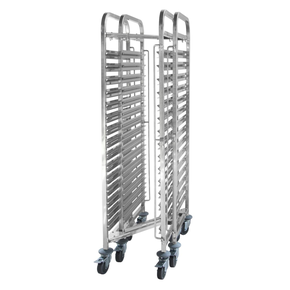 Wózek nierdzewny – transportowy do pojemników, kompaktowy 15x GN 1/1 | HENDI, 810606