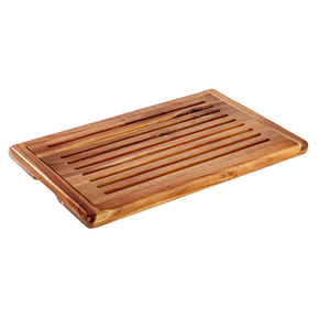 Deska do krojenia pieczywa z wyjmowaną tacą GN 1/1, 53 x 32,5 x 2 cm, drewno akacjowe | APS, Akazia