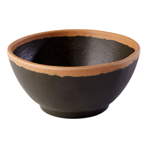 Czarna miska z jasnobrązowym rantem 12,5 cm | APS, Crocker