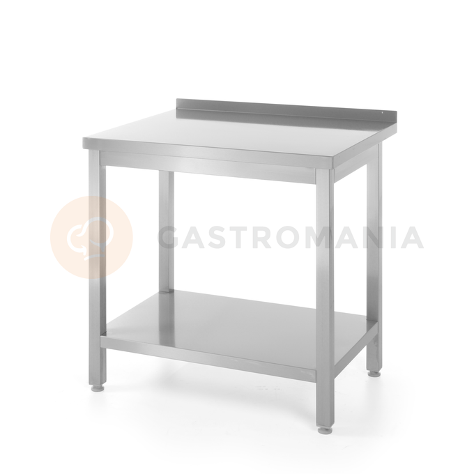 Stół roboczy przyścienny z półką - skręcany 1600x600x850 mm | HENDI, Bistro Line