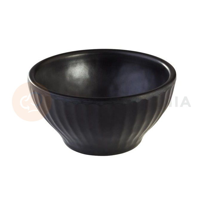 Okrągła miska z czarnej melaminy o średnicy 8 cm | APS, Aiko