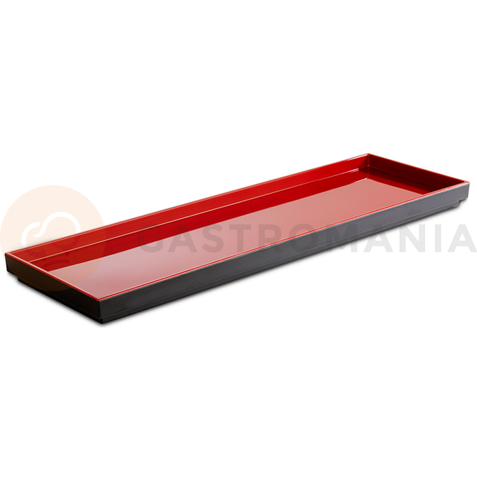 Czerwono-czarna taca z rantem 2/4 GN 53 x 16,2 cm | APS, Asia Plus