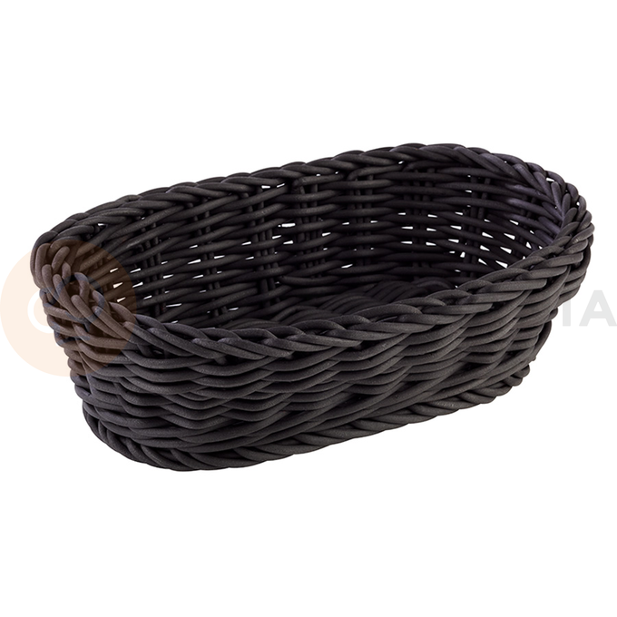 Czarny, owalny koszyk 19 x 12 cm | APS, Profi Line