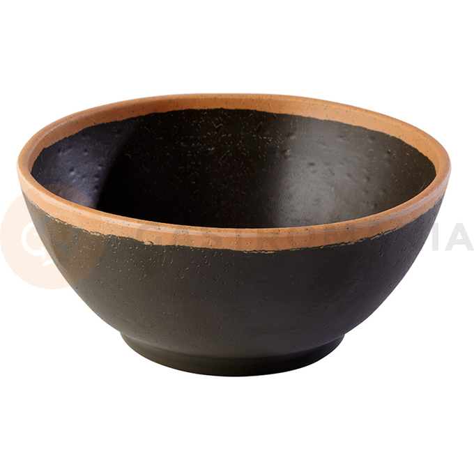 Czarna miska z jasnobrązowym rantem 16 cm | APS, Crocker