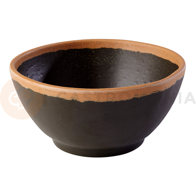 Czarna miska z jasnobrązowym rantem 12,5 cm | APS, Crocker