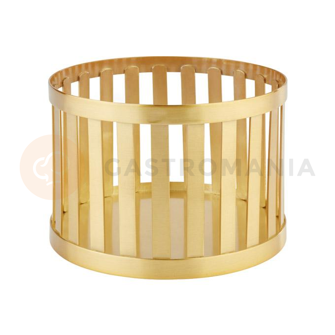Koszyk z metalu, złoty o średnicy 21 cm | APS, Basket