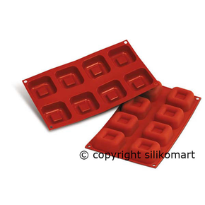 Forma silikonowa SF082 BIG SQUARE SAVARIN kwadraty 62,5x62,5x25 mm | SILIKOMART, Square