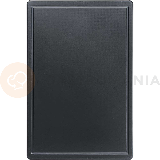 Deska z czarnego polipropylenu z wycięciem 60x40x1,8 cm | STALGAST, 341637