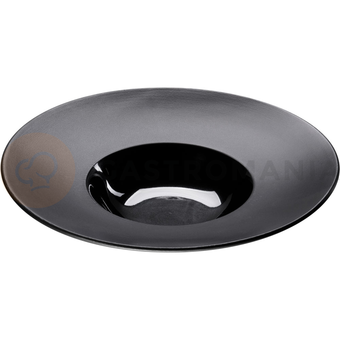 Talerz głęboki z czarnej porcelany, gładki, średnica: 30,5 cm | STALGAST, 396104