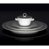 Talerz głęboki coupe pearls black 24 cm, 950 ml | BAUSCHER, Purity