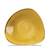Musztardowa salaterka trójkąta, ręcznie zdobiona 600 ml | CHURCHILL, Stonecast Mustard Seed Yellow