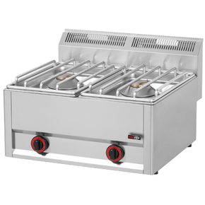 Kuchnia gazowa 660x600x290, 2 palniki, 9 kW | REDFOX, SP 60/2 GLS