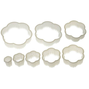 Zestaw wycinarek nylonowych - karbowany kwiat 8 szt. | SILIKOMART, Nylon Cutter 17