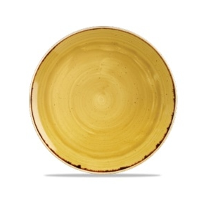 Musztardowy talerz płaski, ręcznie zdobiony 28,8 cm | CHURCHILL, Stonecast Mustard Seed Yellow