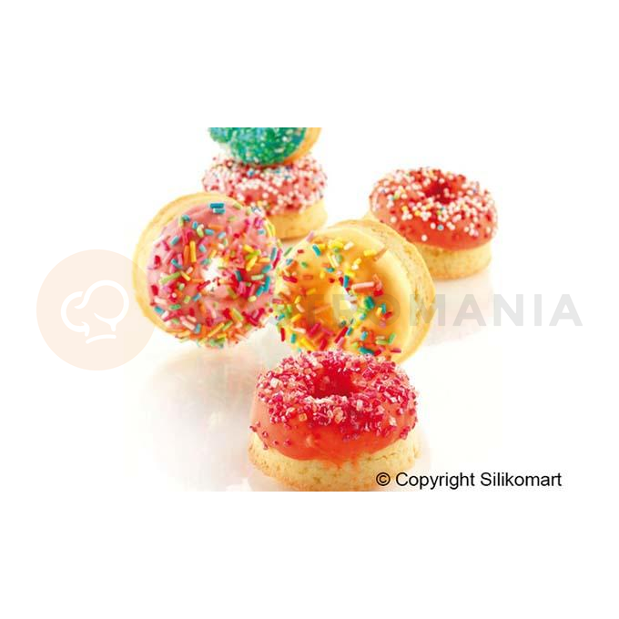 Forma na ciasta i desery 15 x donut 45 mm | SILIKOMART, Mini Donuts