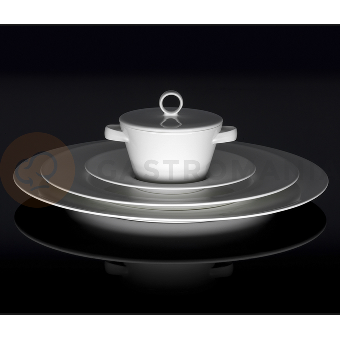 Talerz głęboki coupe pearls black 24 cm, 950 ml | BAUSCHER, Purity