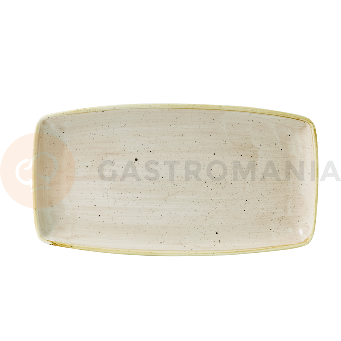 Kremowy prostokątny półmisek, ręcznie zdobiony 35 cm x 18,5 cm | CHURCHILL, Stonecast Nutmeg Cream