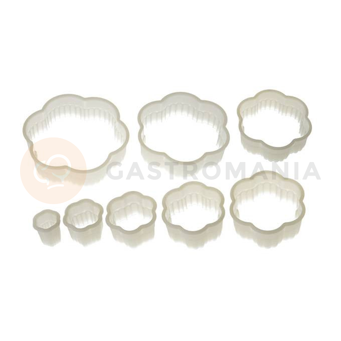 Zestaw wycinarek nylonowych - karbowany kwiat 8 szt. | SILIKOMART, Nylon Cutter 17
