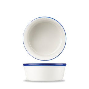 Porcelanowe, okrągłe naczynie do zapiekania 9 cm | CHURCHILL, Retro Blue