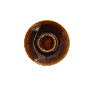 Cynamonowy porcelanowy spodek do espresso 11,8 cm | CHURCHILL, Monochrome