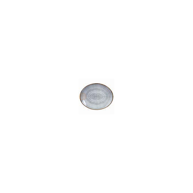 Biało-szary porcelanowy talerz owalny 26,9 cm | CHURCHILL, Homespun Style Stone Gray