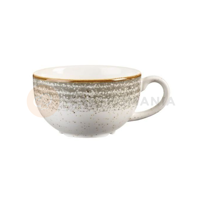 Biało-szara filiżanka cappucino 227 ml | CHURCHILL, Homespun Style Stone Gray