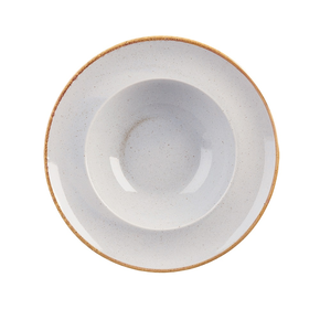 Talerz z porcelany do serwowania makaronów, jasnoszary o średnicy 30 cm | FINE DINE, Ashen