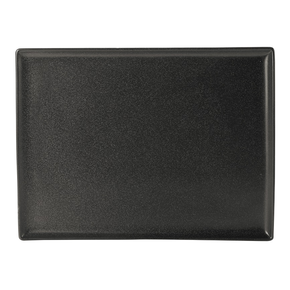 Półmisek prostokątny z porcelany w czarnym kolorze 35x25 cm | FINE DINE, Coal