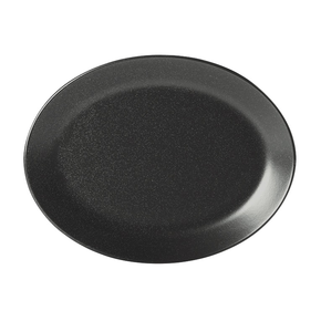 Półmisek owalny z porcelany w czarnym kolorze 30x23 cm | FINE DINE, Coal
