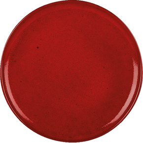 Talerz z czerwonej porcelany do serwowania pizzy o średnicy 28 cm | PORLAND, Seasons Magma