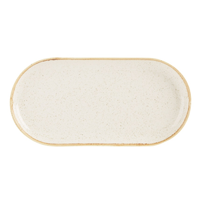 Półmisek owalny z porcelany w kremowym kolorze 32x20 cm | PORLAND, Seasons Sand