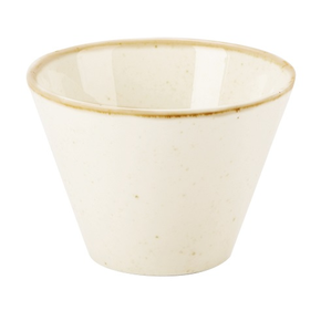 Miska stożkowa z porcelany w kremowym kolorze o średnicy 5,5 cm | PORLAND, Seasons Sand