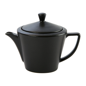 Dzbanek do herbaty z porcelany w czarnym kolorze, 0,5 l | FINE DINE, Coal