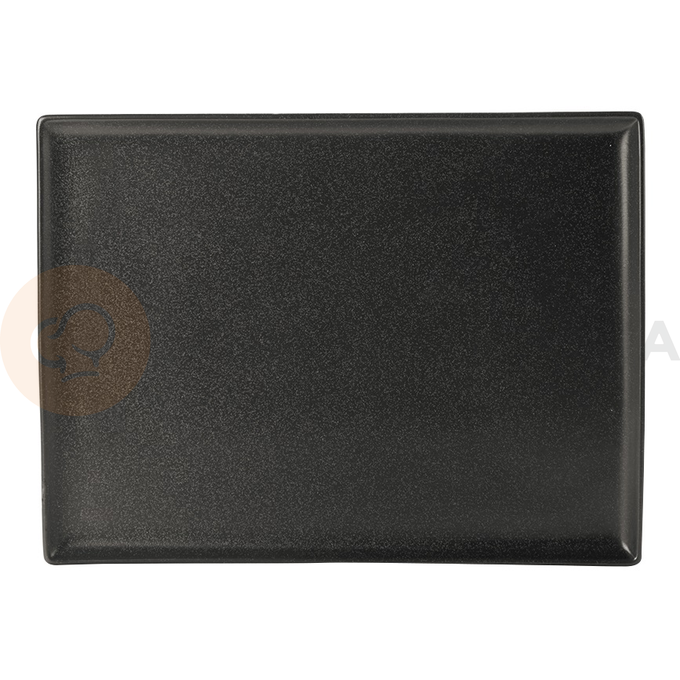Półmisek prostokątny z porcelany w czarnym kolorze 35x25 cm | FINE DINE, Coal