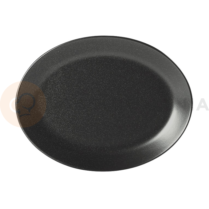 Półmisek owalny z porcelany w czarnym kolorze 30x23 cm | FINE DINE, Coal