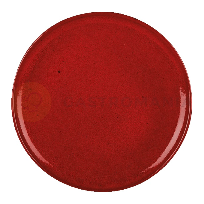 Talerz z czerwonej porcelany do serwowania pizzy o średnicy 28 cm | PORLAND, Seasons Magma