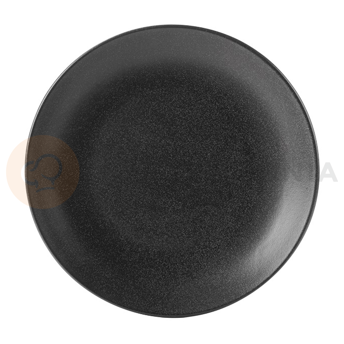 Talerz płytki z porcelany w czarnym kolorze o średnicy 28 cm | FINE DINE, Coal
