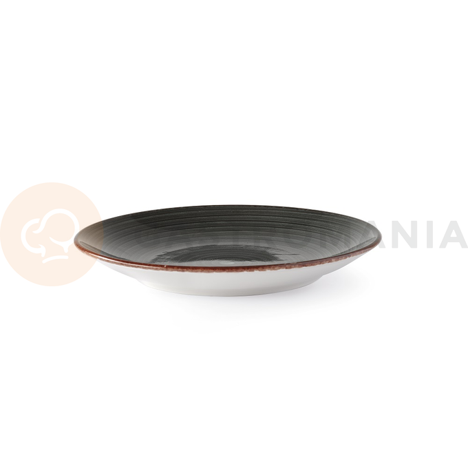 Talerz płytki z porcelany, czarny o średnicy 27 cm | FINE DINE, Onyx