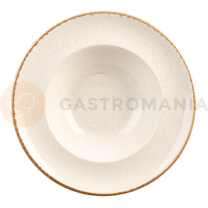 Talerz z porcelany do serwowania makaronów, kremowy o średnicy 26 cm | PORLAND, Seasons Sand