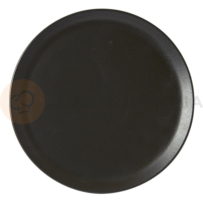 Talerz do pizzy z porcelany w czarnym kolorze o średnicy 32 cm | FINE DINE, Coal