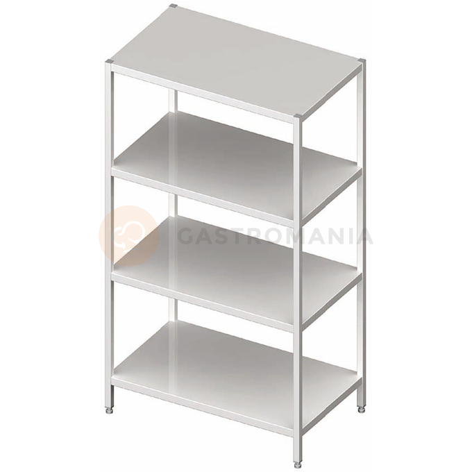 Regał magazynowy, cztery półki pełne 700x400x1800 mm | STALGAST, 981854070