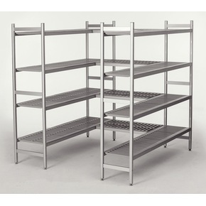 Regał aluminiowo-polipropylenowy z 3 półkami, 1657x400x1800 mm | CHEFFY, Modular System