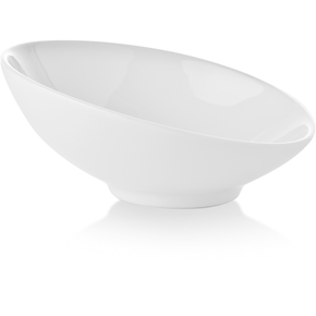 Miska skośna z białej porcelany o średnicy 18 cm | FINE DINE, Bianco