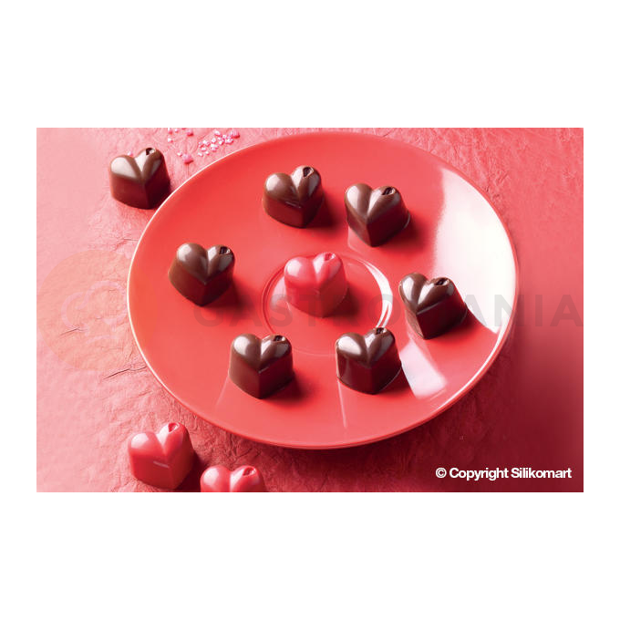 Forma do pralin i czekoladek - serca, 30x22x55 mm | SILIKOMART, Chocolate Monamour