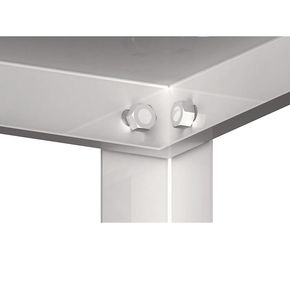 Regał magazynowy, cztery półki pełne, nogi z kątownika 1100x400x1800 mm | STALGAST, 981884110