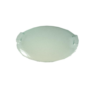 Biała, szklana okrągła taca 370 mm | BDK, Buffet