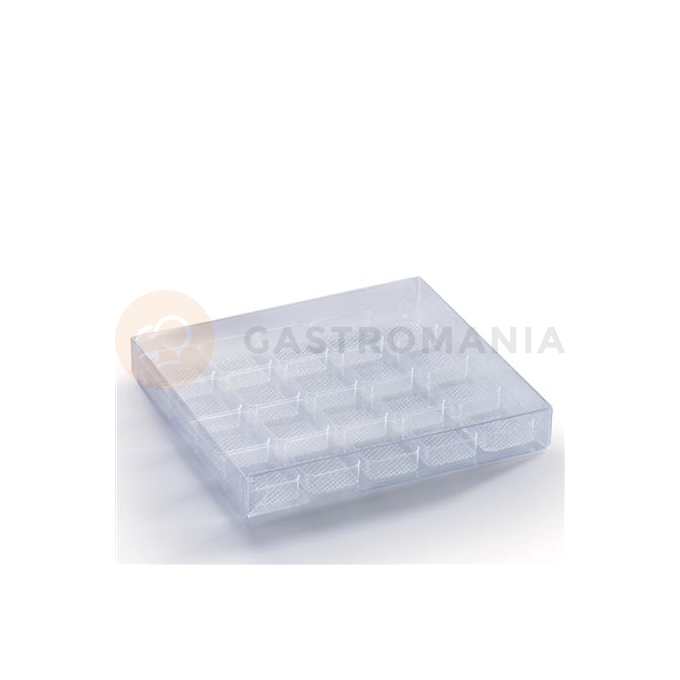 Opakowanie plastikowe do pralin i czekoladek - 160x150x20 mm, 20 wgłębień 32x27 mm - MSC004 | MARTELLATO, Packaging